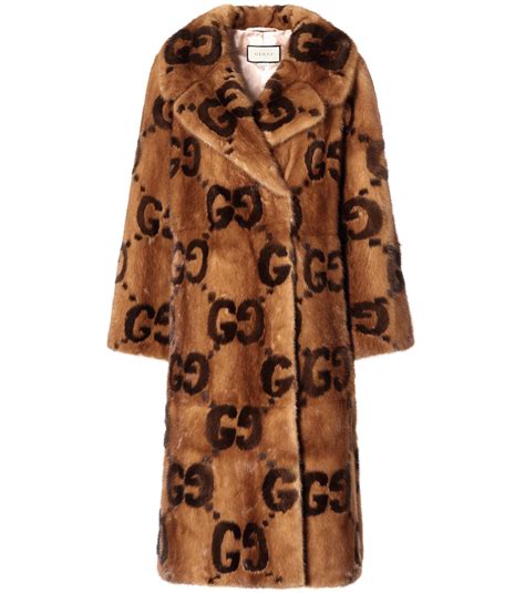 Gucci Mink Fur Coat in Brown 